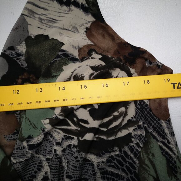 Penningtons Ladies Size 2X Multi Colored Sleeveless Made in Canada Midi Dress - Picture 5 of 7